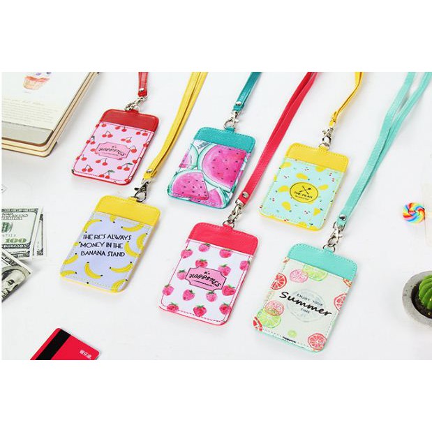 

Aoli Tempat kartu ID card case kartu busway motif buah (3G1) 012stk