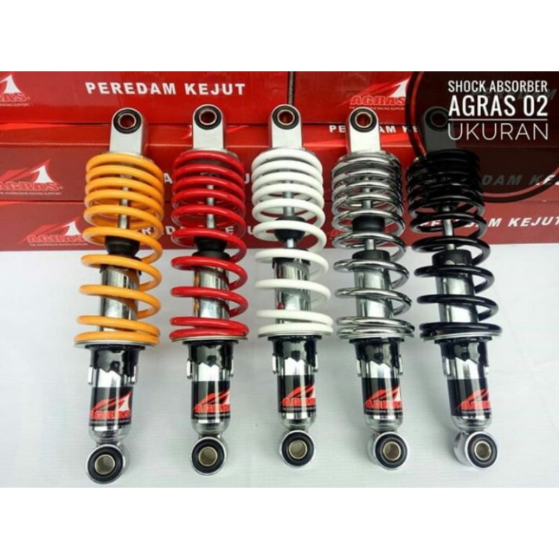 SHOCK BREAKER SUPRA REVO JUPITER VEGA 280, 320, 340 MM KOMBINASI CHROME (CB-015)