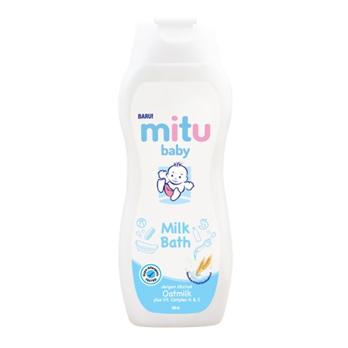 Mitu Baby Milk Bath Sabun Mandi Bayi Dengan Ekstrak Oatmilk 200ml