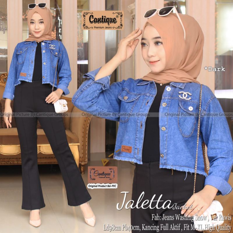 Jaletta jacket by cantique / Jaket jeans wanita premium