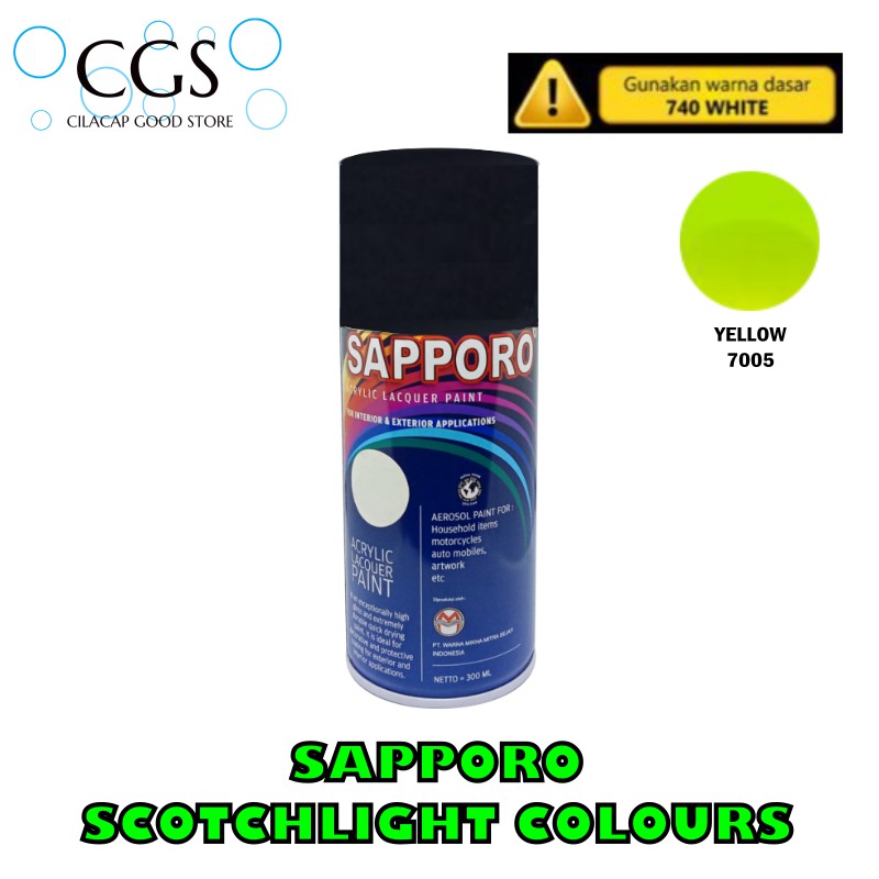 CAT STABILO KUNING SAPPORO 7005 - cat sapporo kuning stabilo - pilok kuning stabilo sapporo - cat ku