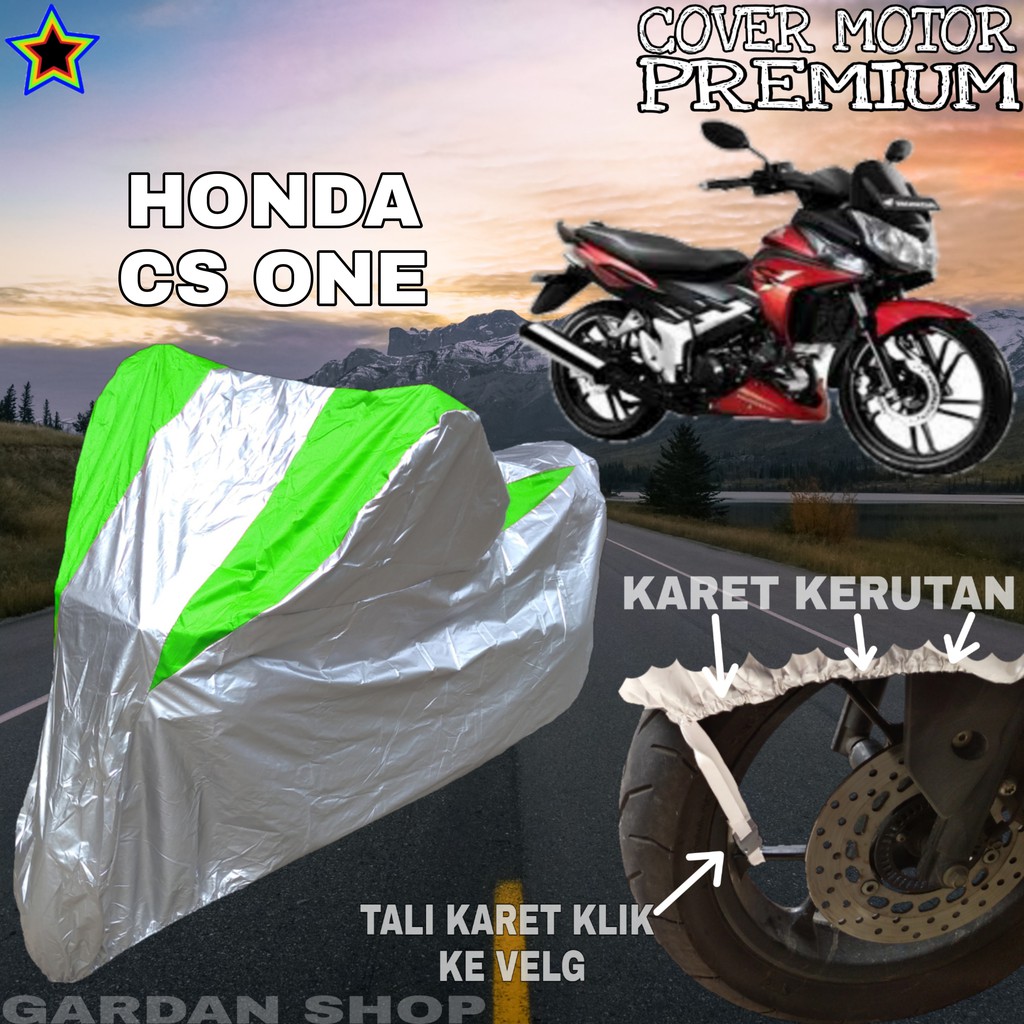 Sarung Motor HONDA CS ONE Silver HIJAU Body Cover Penutup Pelindung Motor Honda Cs PREMIUM