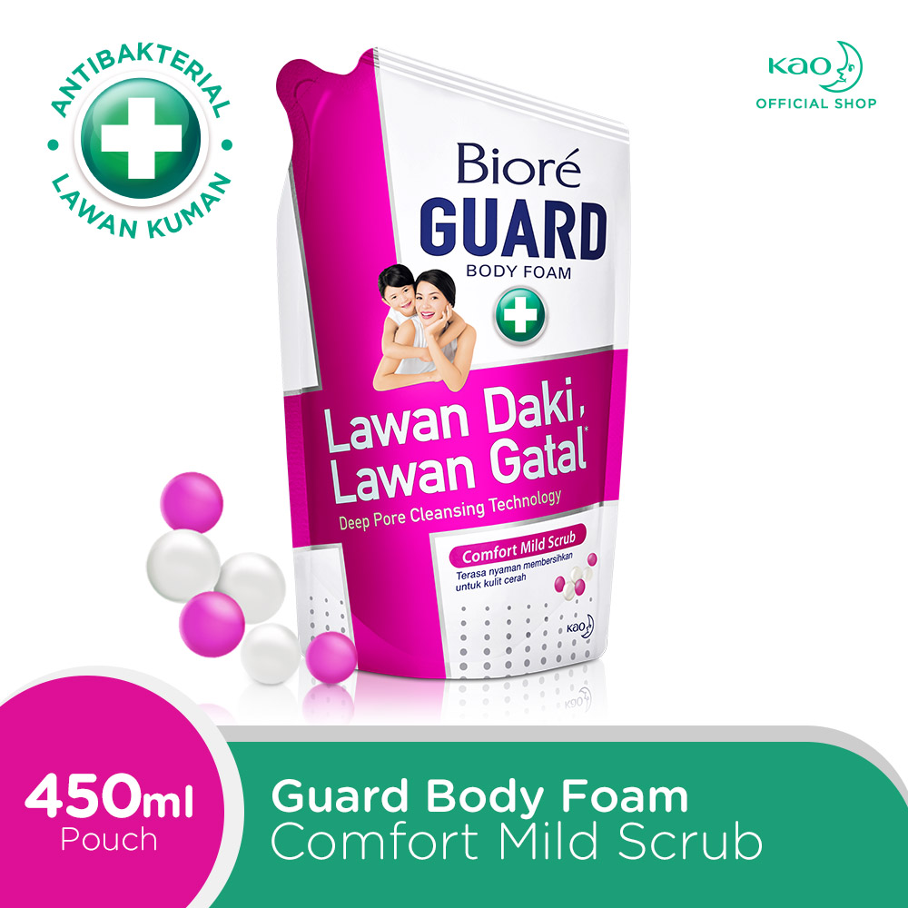 Biore Body Foam Guard Comfort Mild Scrub Refill 450 ml