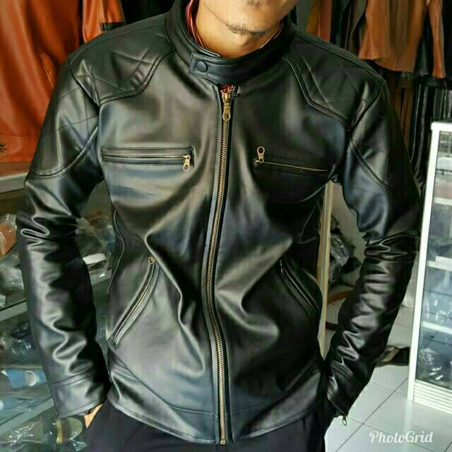 (NEW TREN) Jaket Kulit Mondy AJ /Bigsize/Size S M L XL 2XL 3XL 4XL 5XL/Casual Cowok Cewe