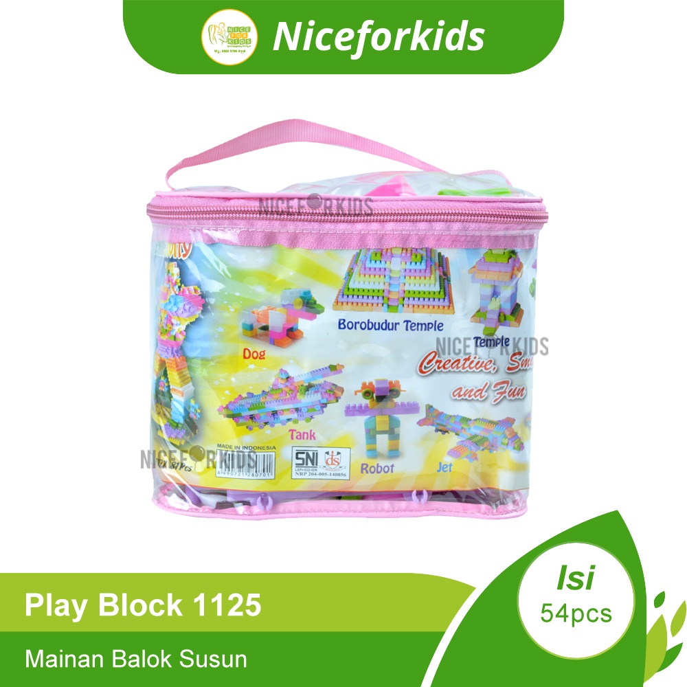 Mainan Balok Anak / Mainan Balok Susun / Play Block 1125 (54 pcs)