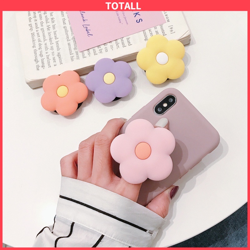 [✅READY STOCK] Popsocket Hp Teleskopis Anti Jatuh Motif Bunga Gaya Korea   Penjualan Panas Mode