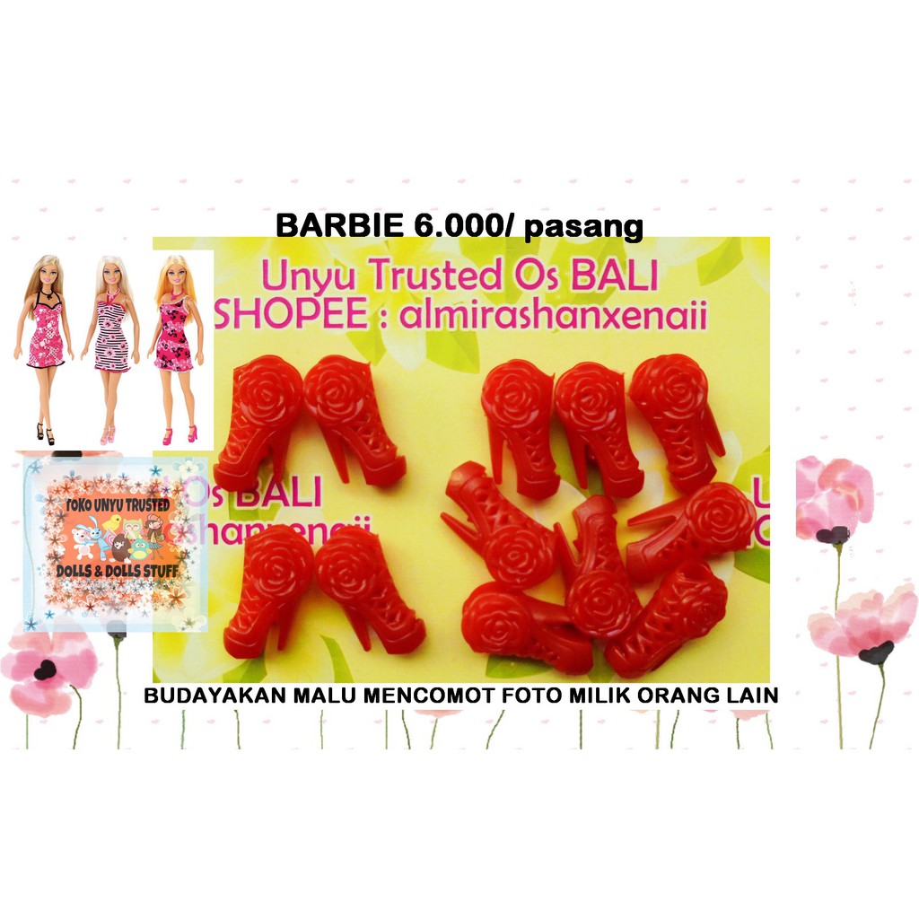 (S.E.P.A.T.U) Boneka Barbie/ Barbie/ Barbie Doll/ Disney Princess/ My Scene (IMPORT) - MERAH E02