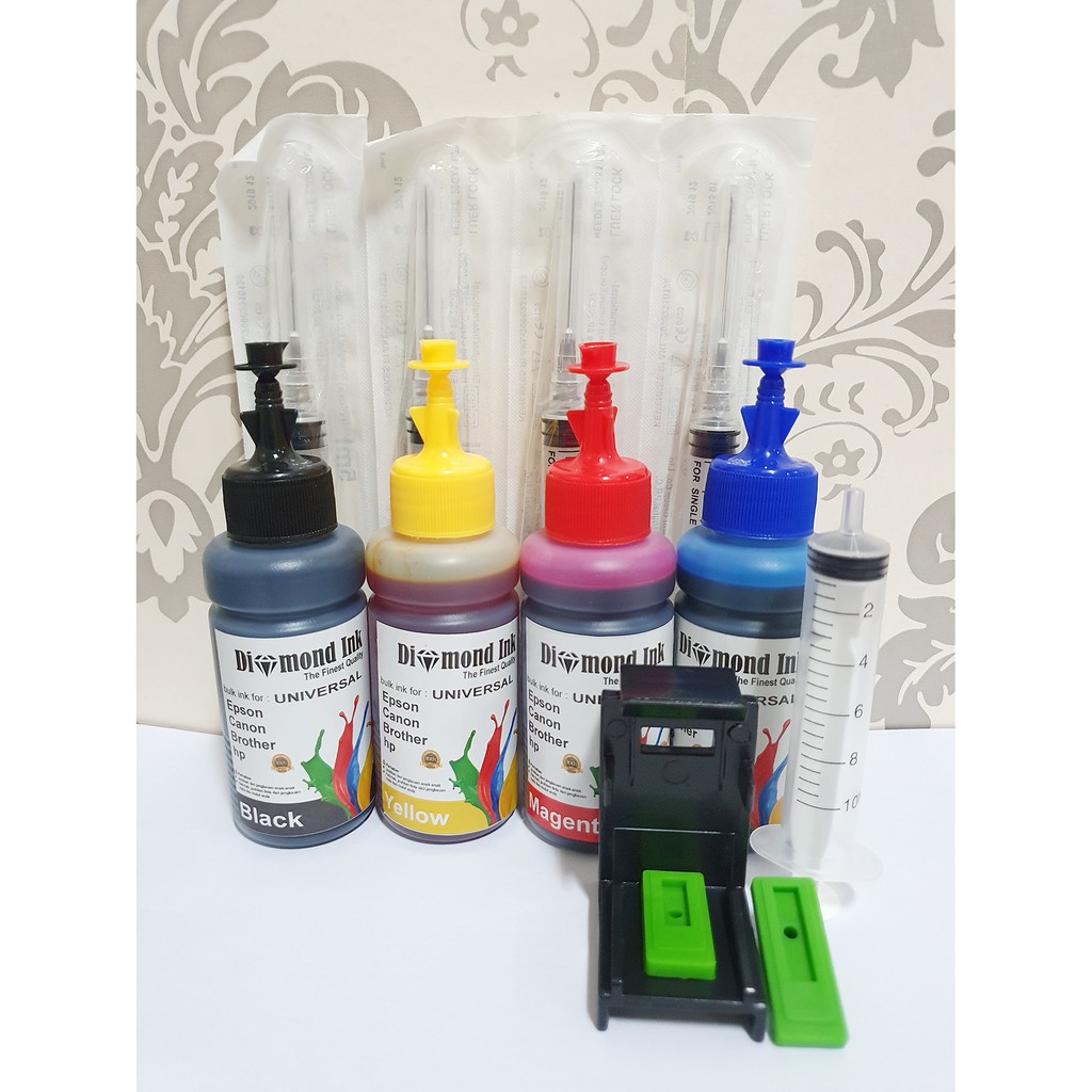 Paket Tinta Hp Diamond Ink Deskjet 2135 @4 Warna Dan Toolkit