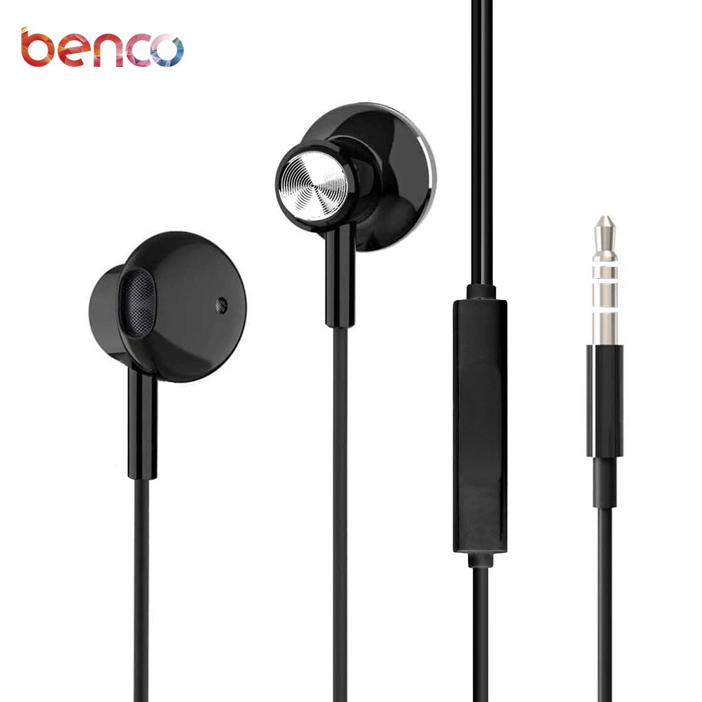 BENCO Wired Earphones Powerful Bass Stereo Earbuds In-Ear Headphones with Microphone 3.5mm Jack