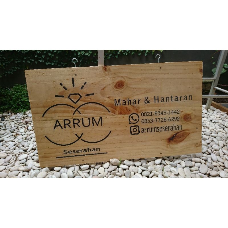 

sign board, plang papan nama free costum design