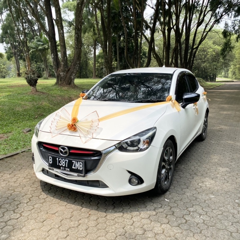 Bunga dekorasi mobil pengantin wedding car cantik murah meriah