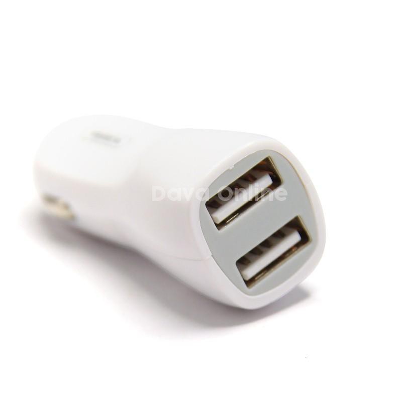 DISKON CAR CHARGER YK M20 2U MURAH ISI 2 PORT USB 2.1 A BONUS KABEL MICRO USB-ADAPTOR CAS MOBIL - TEKNO KITA