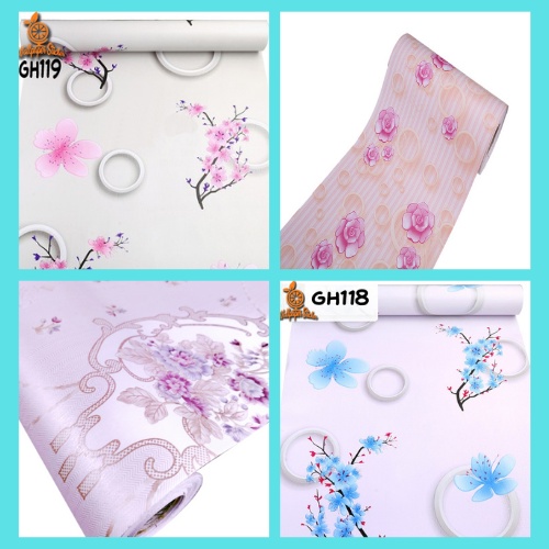 Wallpaper Dinding Wallpaper Stiker Wallpaper dinding Anak Walpaper Gh Motif Elegan ukuran 45CM x 8Meter - WORLDHOME