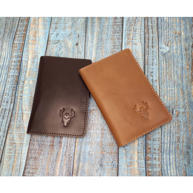 Dompet Kartu Kulit Lipat / leather card