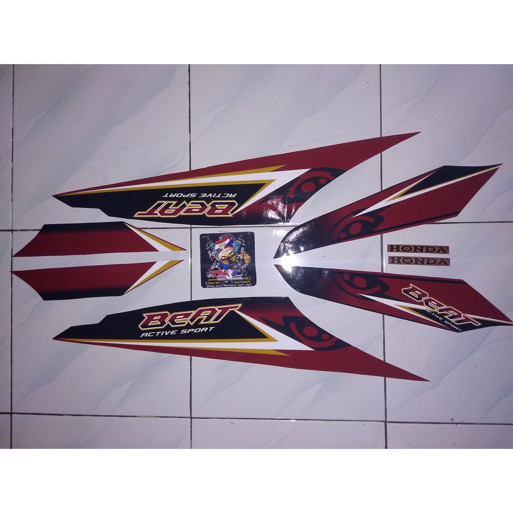 Sticker striping icon beat karbu mata