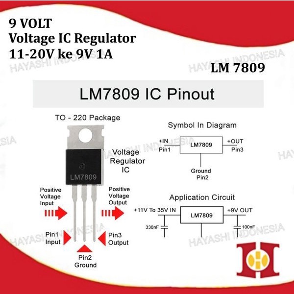 LM 7809 L7809 7809 TO 220 Positive Voltage IC Regulator 9V Volt 1.5A (10pcs)