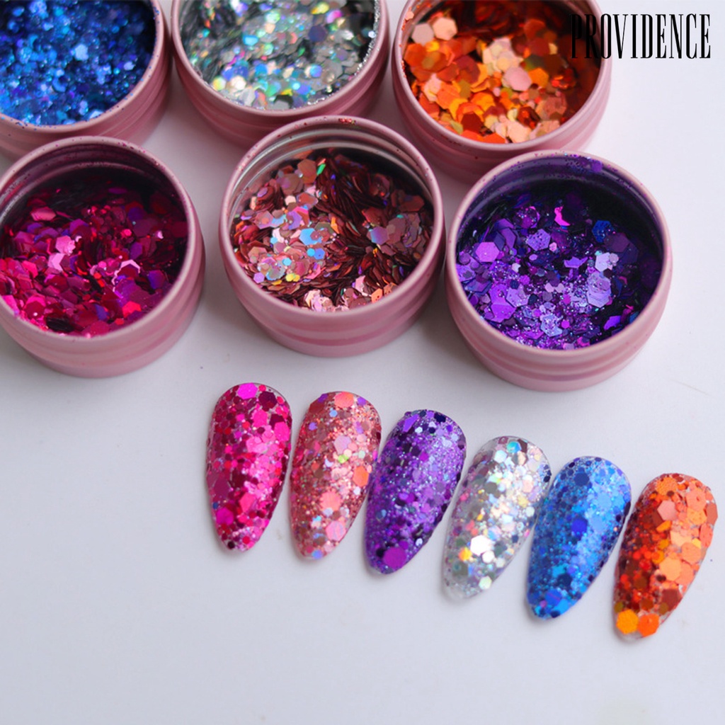 Payet Glitter Bentuk Segi Enam Ultra Tipis Untuk Dekorasi Nail Art Charms
