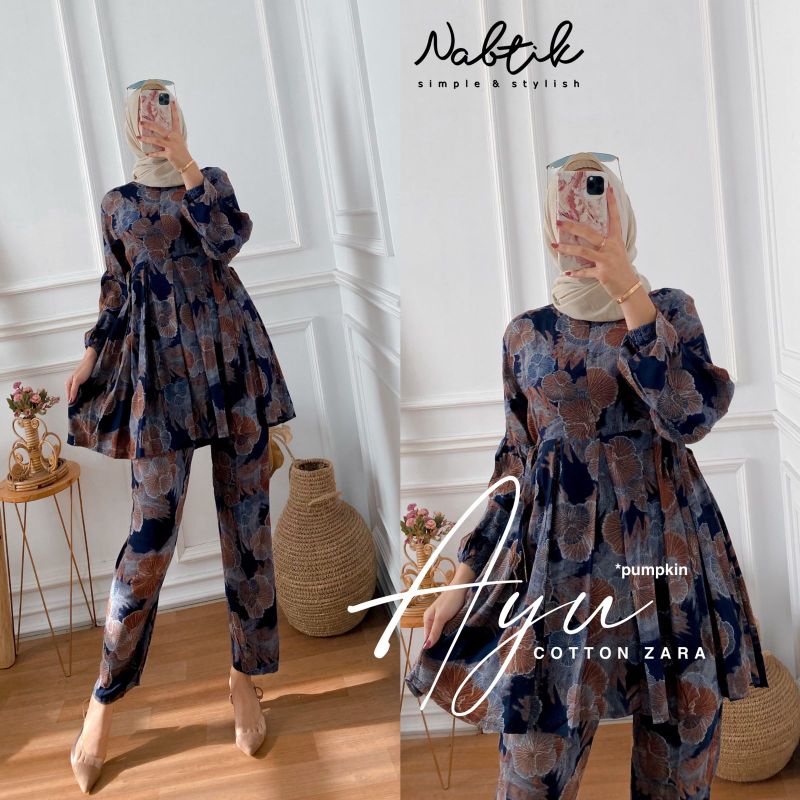 setelan Ayu caton Zara terbaru original by nabtik