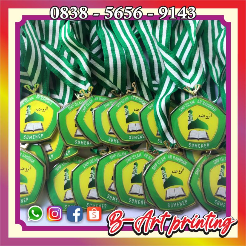 MURAH KALUNG KELULUSAN Kalung wisuda Medali Wisuda Akrilik Coating Resin Lycal Pita