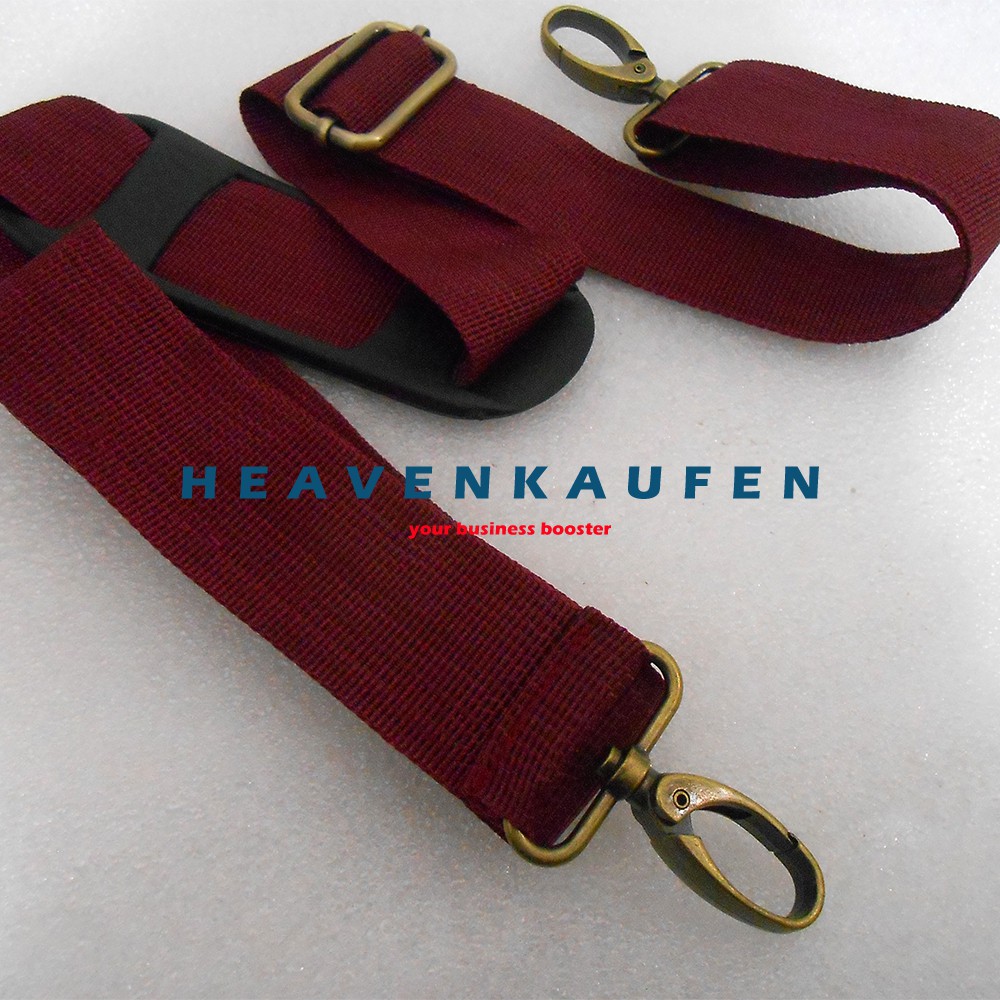 Strap Tas Tali Selempang Tas Lebar 3,8 cm Warna Merah Hati Maroon Marun Kait ATG Bakar