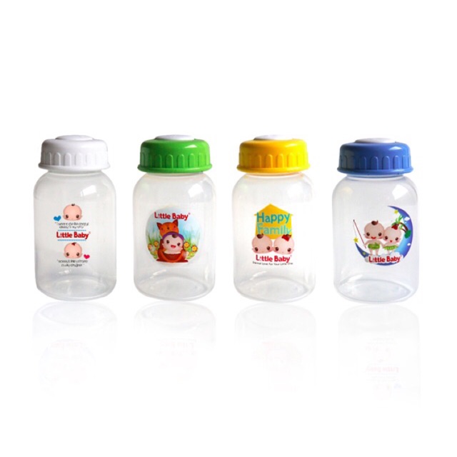 LITTLE BABY BOTOL ASI Plastik Breastmilk Storage BOTTLE isi 4 pcs x 120ml / Botol Susu