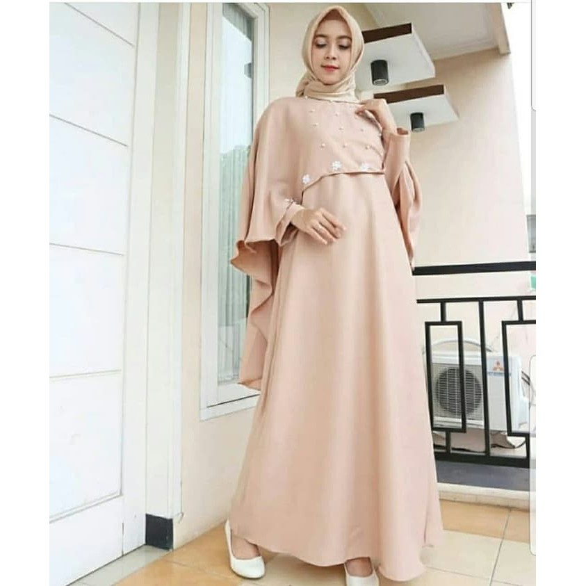 ZUPA MAXY GAMIS PUTIH DAN WARNA LAINNYA PINK BEST SELLER ZIPER DEPAN BUSUI BISA LD 120 MAKAYA I.5872