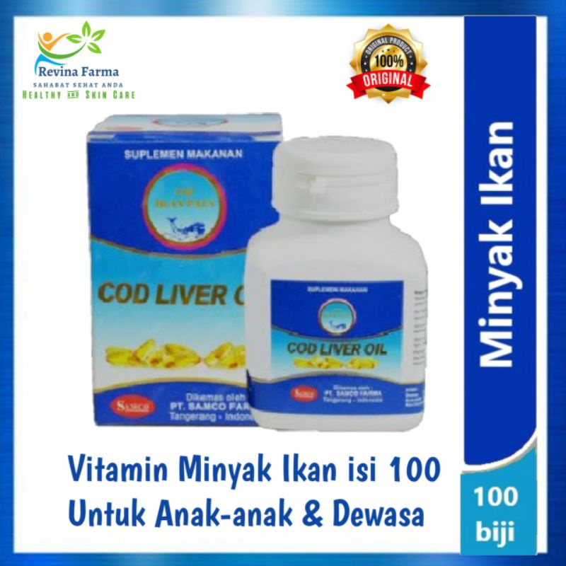 Jual Samco Cod Liver Oil isi 100 Softgel Vitamin Minyak ikan, Fish Oil ...