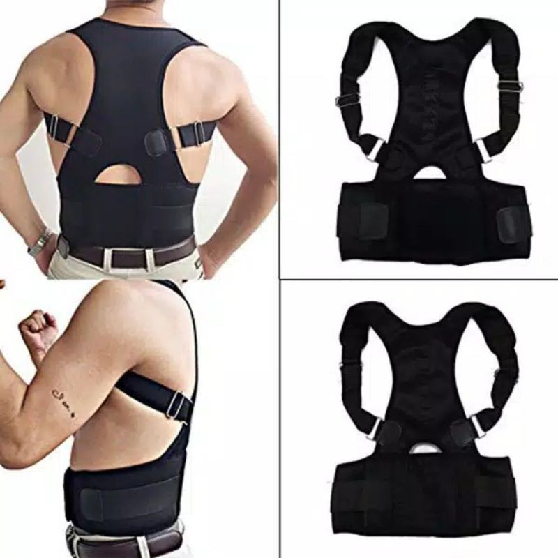 Penyangga Punggung PRIA WANITA ANAK Magnetik Penegak Badan Bungkuk Tulang Belakang posture corrector