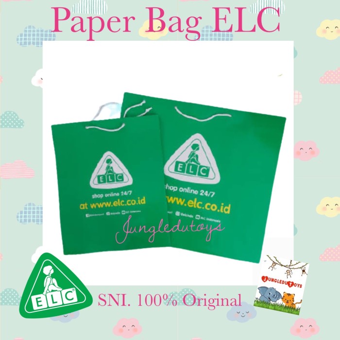 

Terlaris Paper Bag ELC Original Size M / L Goodie Bag Bungkus Kado ELC - Eco S