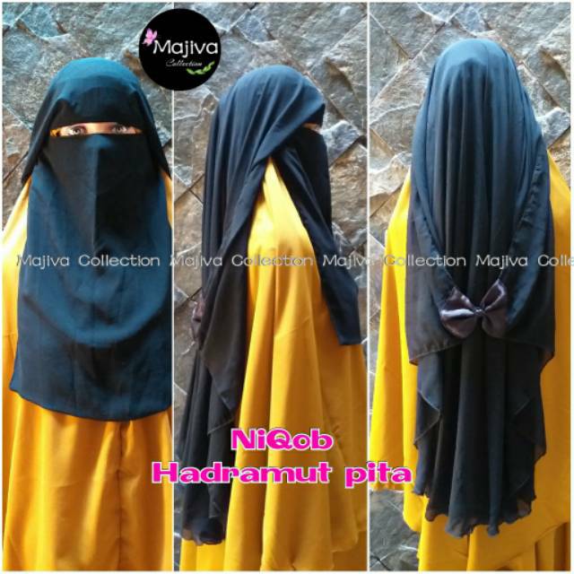niqab hadramaut / niqab siffon / niqob hadramaut pita