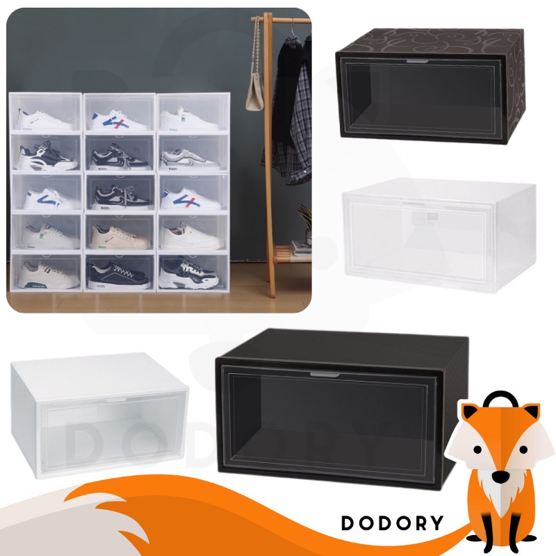 DODORY HL0196 Kotak Tempat Penyimpanan Sepatu Transparan Premium Tebal Besar Sneaker Storage Plastik