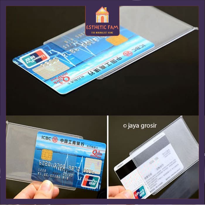 

Plastik pelindung ATM / SIM / KTP / Kartu Nama Cover pelindung 【EF】