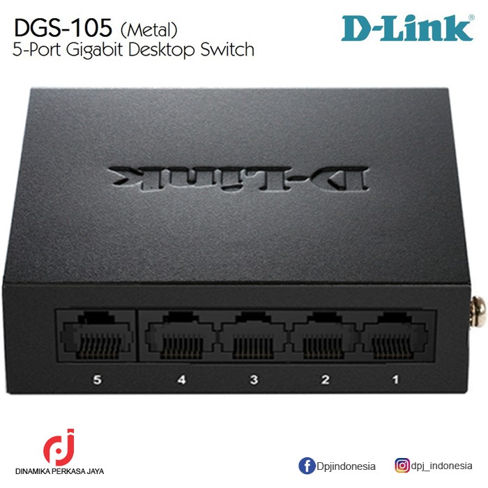 D-LINK DGS-105 SWITCH HUB 5 PORT
