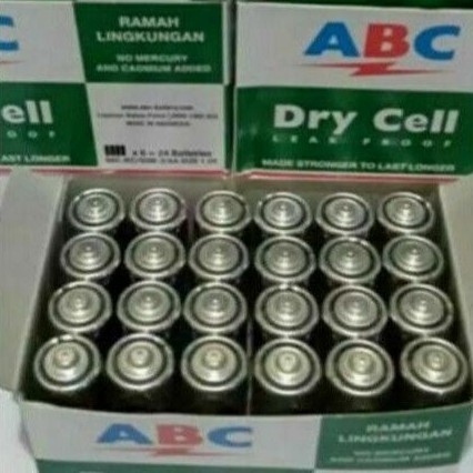 BATERAI ABC HIJAU UKURAN A2. UNTUK KEPERLUAN BARANG ELEKTRONIK