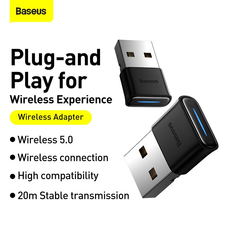 BASEUS MINI USB BLUETOOTH DONGLE WIRELESS ADAPTER V5.0 ADAPTOR