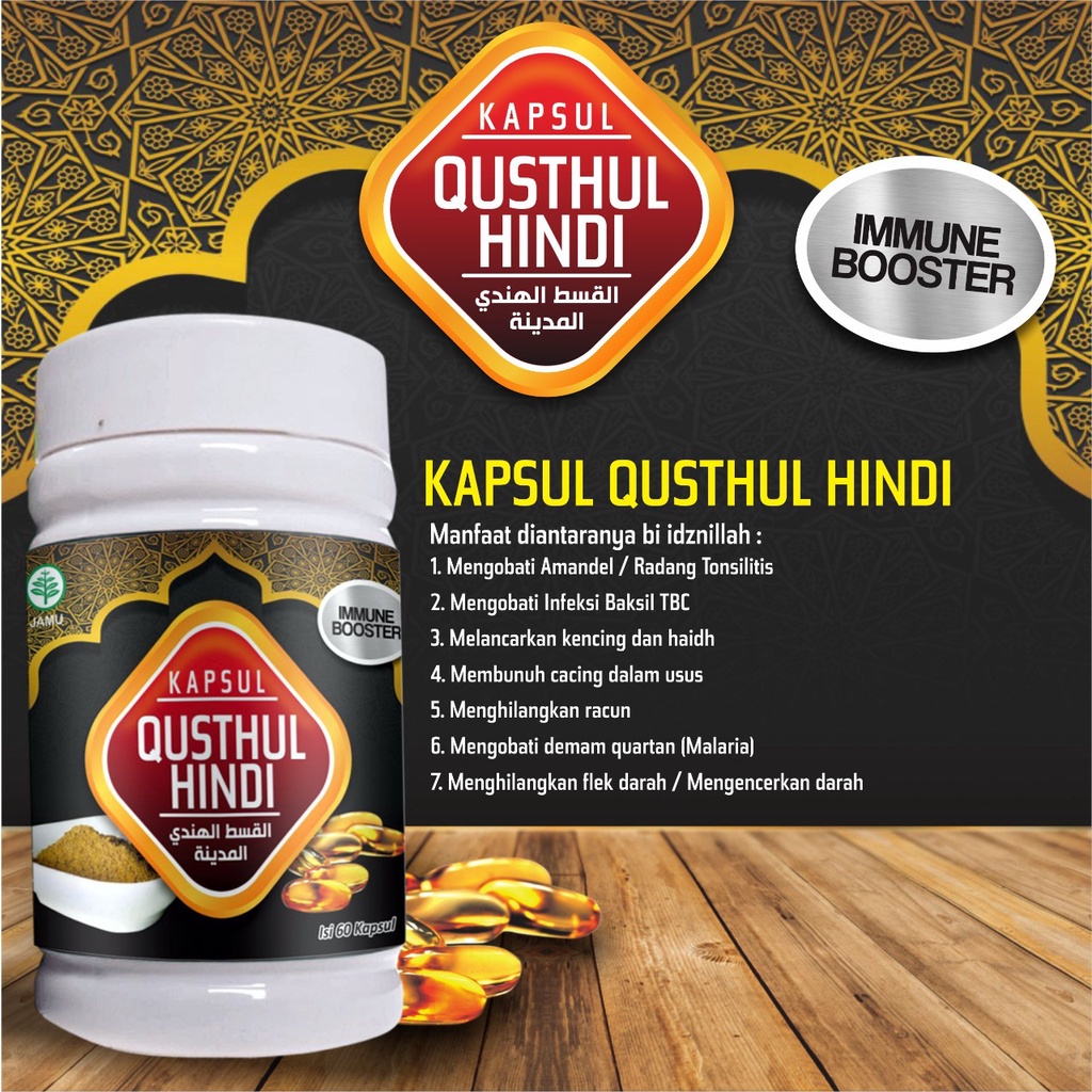 Herbal QUSTHUL HINDI Kapsul 60 | Oebat | qusthul al hindi original Kesehatan |