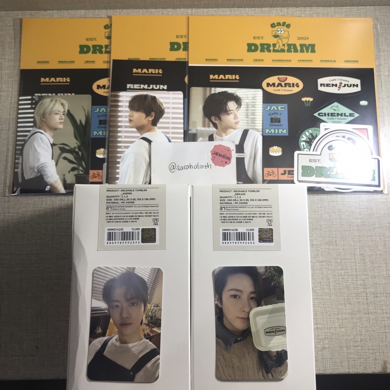 NCT DREAM Cafe 7 Dream Official MD reusable tumblr luggange sticker photocard jaemin renjun jeno hc