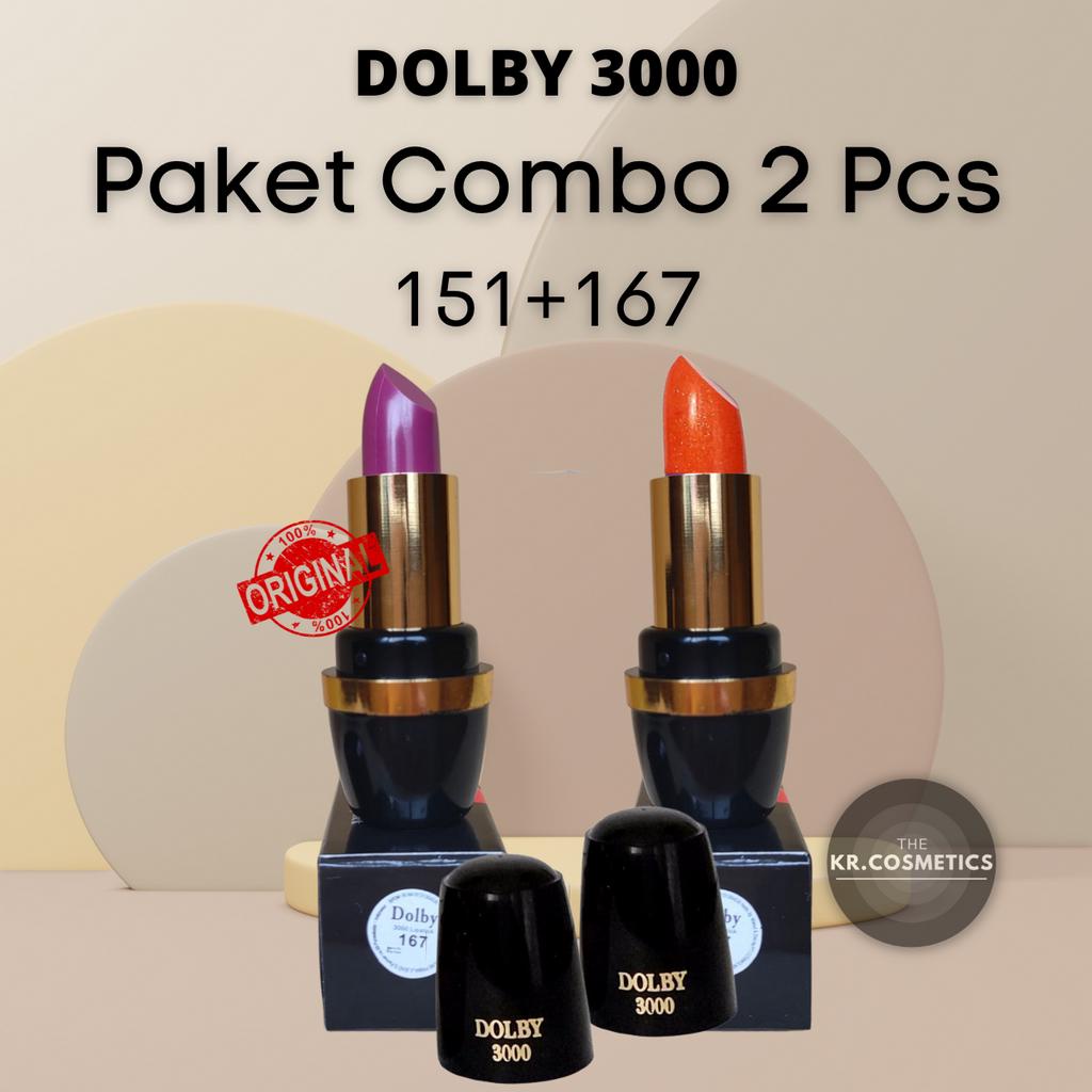 DOLBY 3000 moisture protect lipstick lipstik paket combo 2 pcs