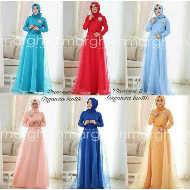 Setelan Gamis Marghon Princess Bintik Original