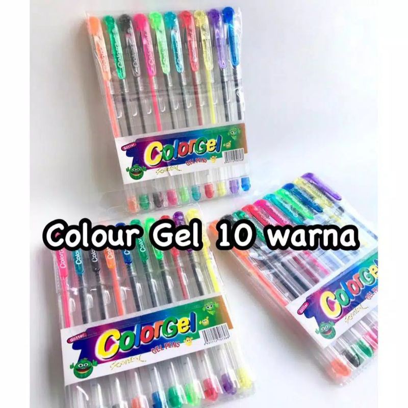 

Pen tipe easy gel / pen colour gel 10 warna / set