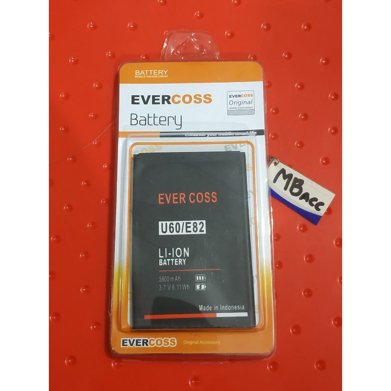Batre Baterai Batrei Evercoss U60 E82 Double Power 5800mAh