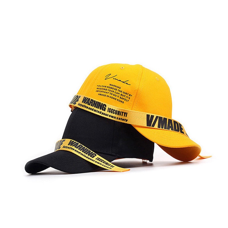 Topi Baseball Desain Pita Panjang Warna Kuning Untuk Pria