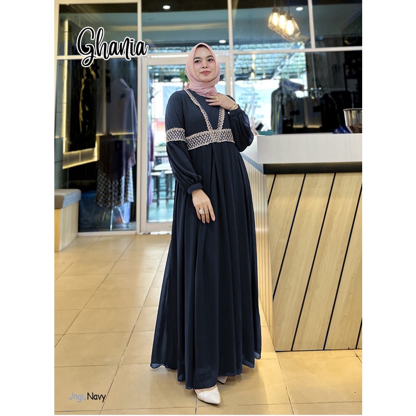 GAMIS PESTA MUSLIMAH GHANIA DRESS KONDANGAN