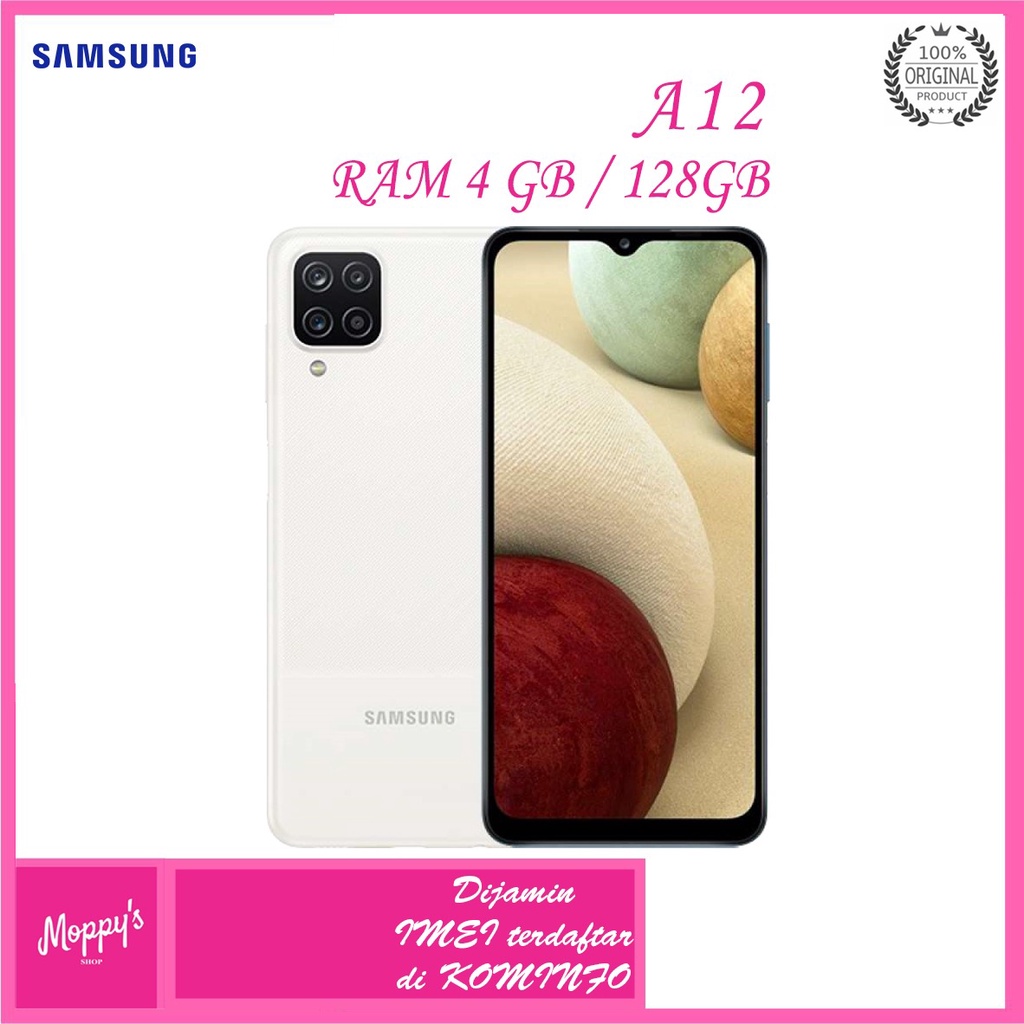 SAMSUNG GALAXY A12 4/128 GB GARANSI RESMI SEIN SAMSUNG A12 RAM 4 GB ROM 128 GB ORIGINAL