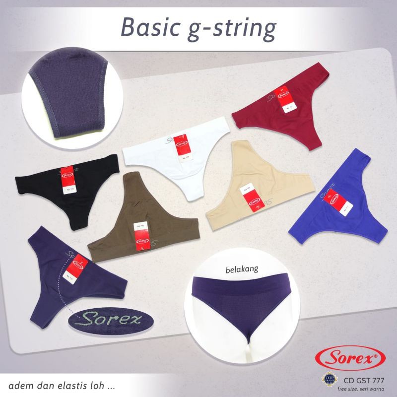 Celana Dalam G String Sorex - Casual Gstring Rajut Sorex CD GST 777 - Thong Sorex