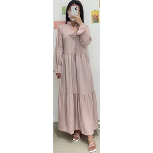 Long Dress Susun Tangan Terompet Dropnit Longdress Murah Longdress kekinian