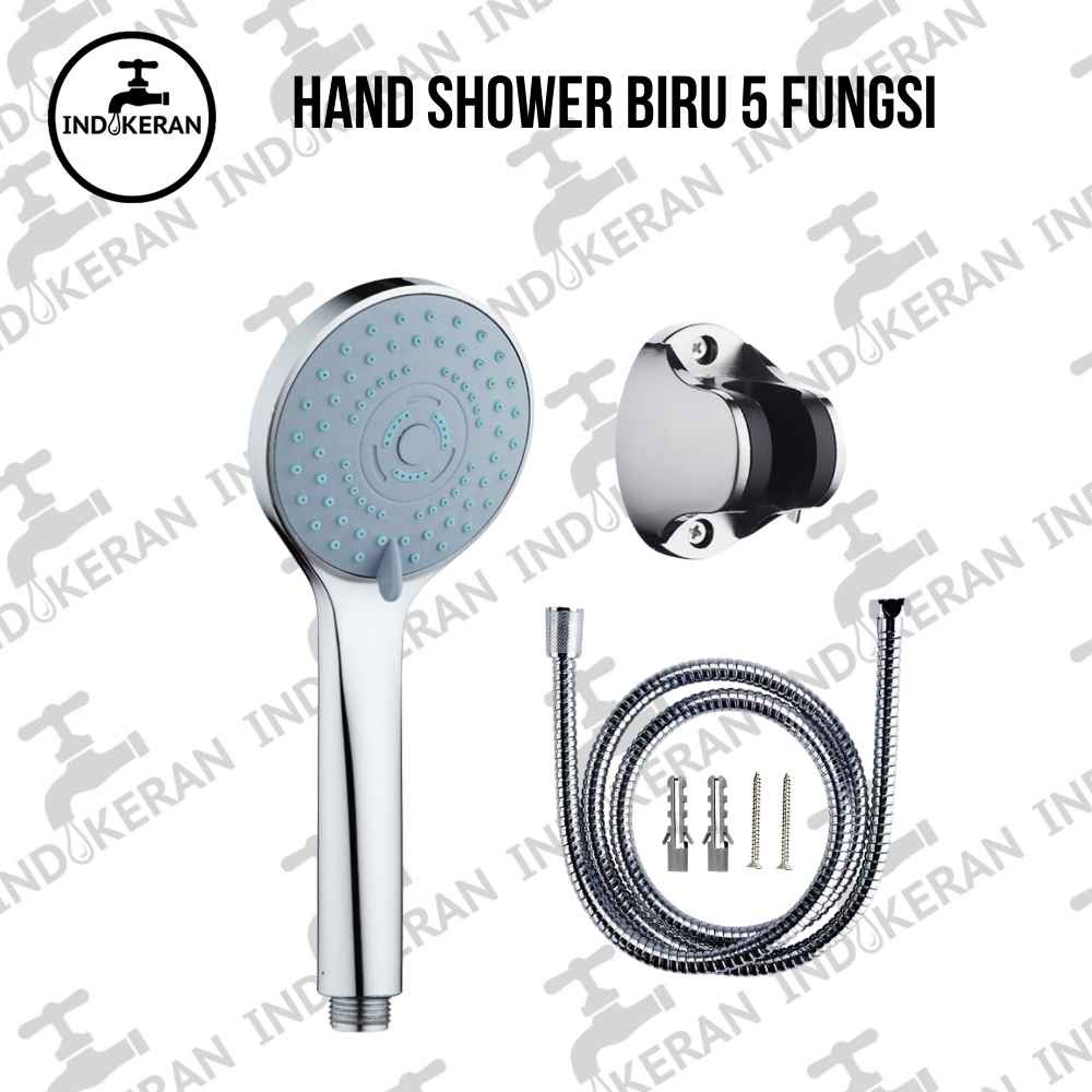 INDOKERAN - Hand Shower Besar 5 Fungsi - 1/2 Inch