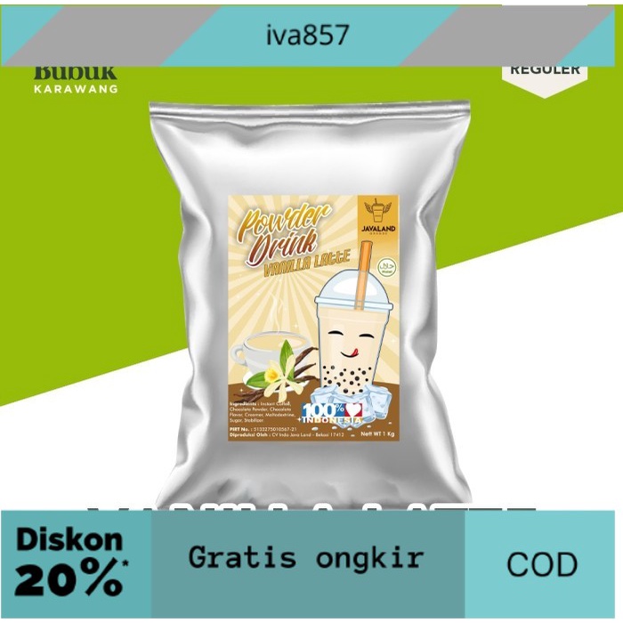 

PROMO Vanilla Latte Bubuk Minuman ORIGINAL Javaland 1kg GRATIS ONGKIR