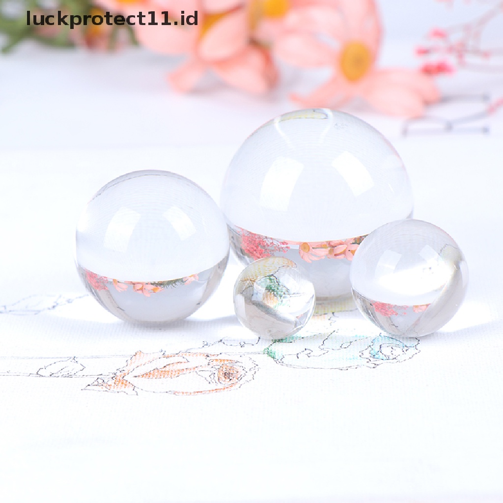 &lt; Luckprotect11.Id &gt; 1pc Bola Kristal Kuarsa Bening Untuk Dekorasi Rumah / Properti Fotografi