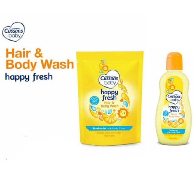 Cussons Baby Happy Fresh Hair &amp; Body Wash - Cusson Shampoo Sabun Mandi Bayi - Shampo Sabun 2in1